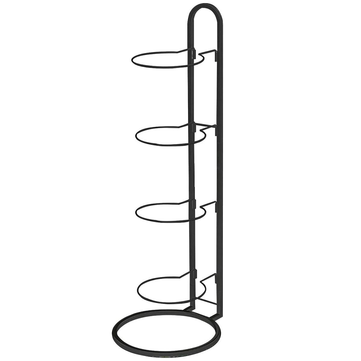 3/4Tier Basketball Stand Ball Organizer Storage Rack Basketball Equipment Holder - Black-3 Layers V528-BALL-STAND-3-BLACK-321685