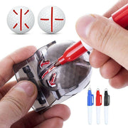 Sports Alignment Golf Ball Marker 3 Line Tool Drawing Liner Set Stencil Au Stock - Black V528-BALLDRAWER-BLACK-4PCS-05941