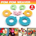8Pcs Pompom Maker Kit 3.5/5.5/7/9Cm 4 Sizes Knitting L-Oom Diy Pom Pom Maker V528-BALLMAKER-8PCS-37757