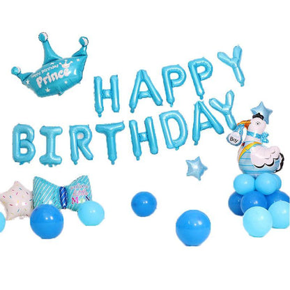 45-50 Pcs Happy Birthday 3D Unicorn Decoration Balloons Diy Decor Party Set - 04 V528-BALLOON-BIRTHDAY-4-65295