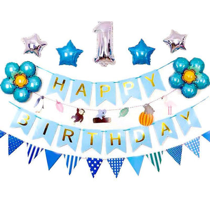 45-50 Pcs Happy Birthday 3D Unicorn Decoration Balloons Diy Decor Party Set - 05 V528-BALLOON-BIRTHDAY-5-65296