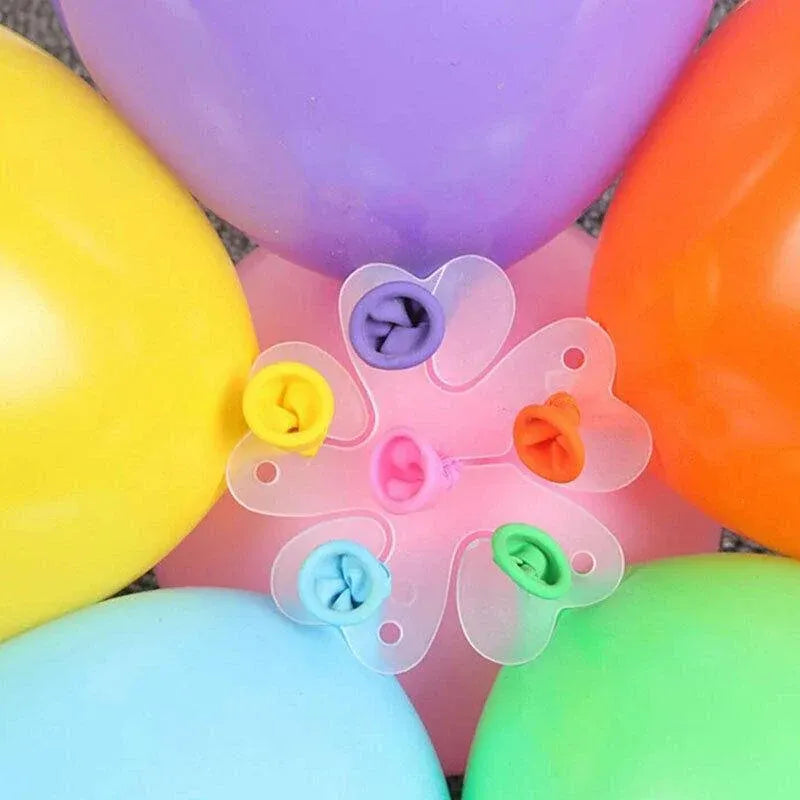 Balloon Clips H V Clip Tie Filled Helium Air Balloons Wedding Party Decoration - 10X Flower shaped V528-BALLOONCLIP-10PCS-913705