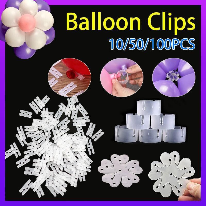 Balloon Clips H V Clip Tie Filled Helium Air Balloons Wedding Party Decoration - 50X Round shaped V528-BALLOONCLIP-50PCS-169361