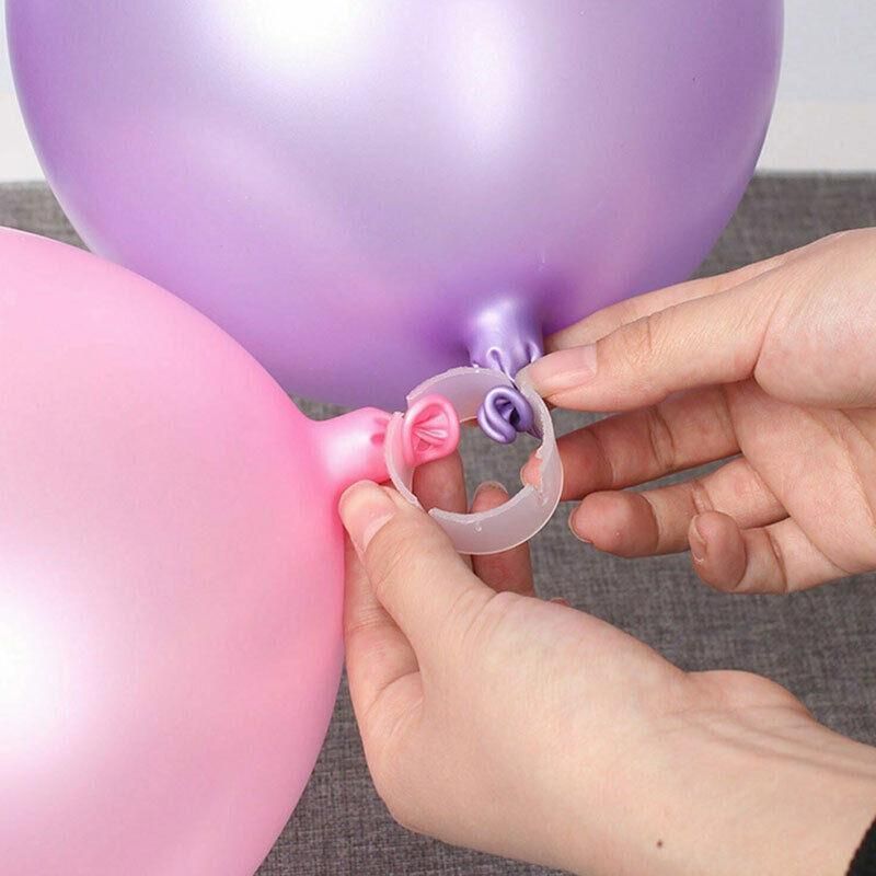 Balloon Clips H V Clip Tie Filled Helium Air Balloons Wedding Party Decoration - 50X Round shaped V528-BALLOONCLIP-50PCS-169361