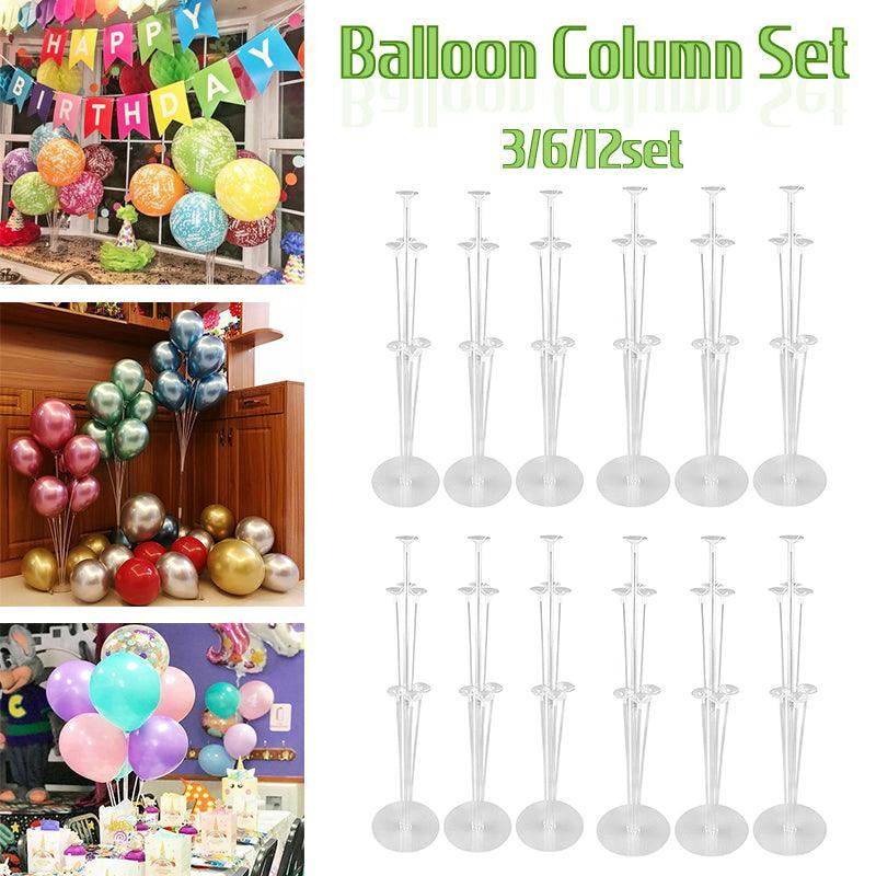 3/6/12 Set 70 Cm Balloon Column Set Upright Base Stand Holder Wedding Party Deco - 3Sets V528-BALLOONCOLUMNSET-3SETS-893650