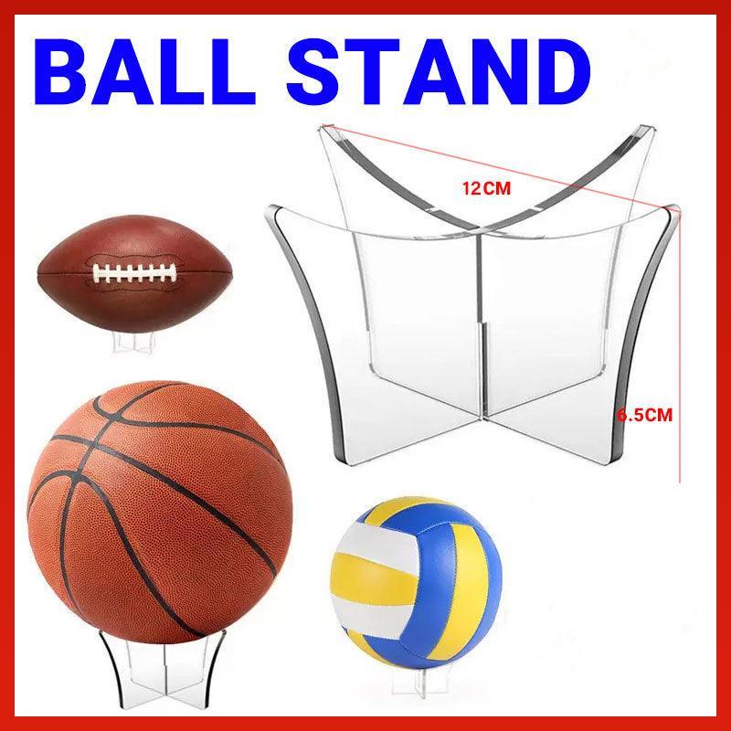 12Cm Clear Acrylic Ball Stand Holder Display Rugby Basketball Football Soccer V528-BALLSTANDHOLDER-412704