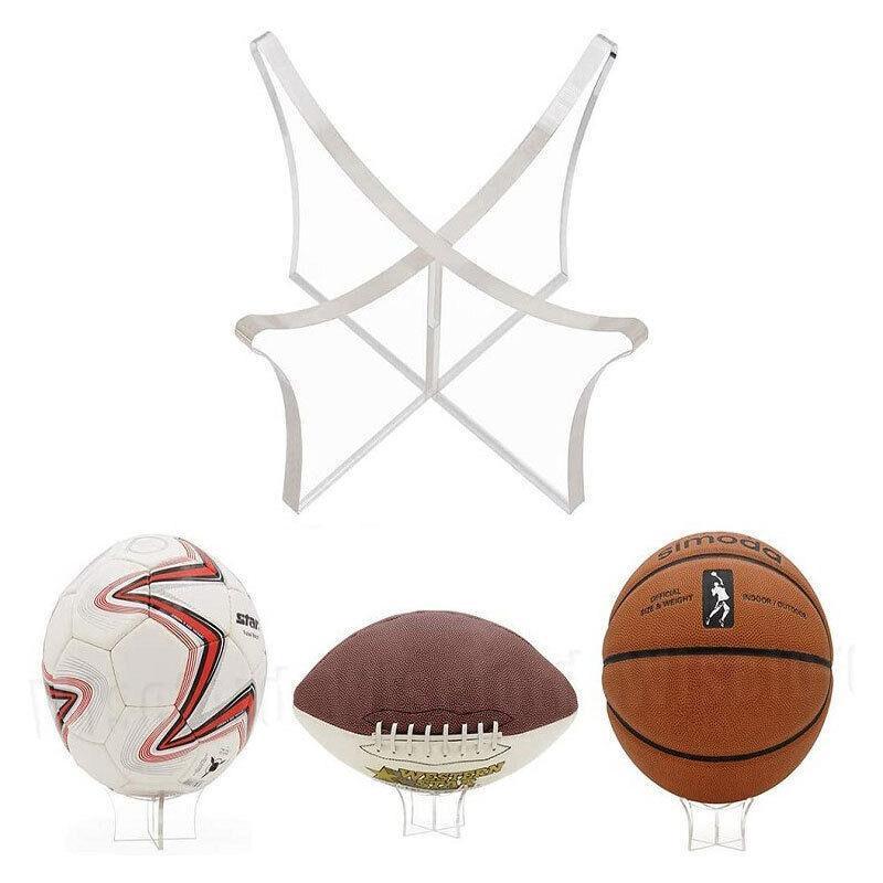 12Cm Clear Acrylic Ball Stand Holder Display Rugby Basketball Football Soccer V528-BALLSTANDHOLDER-412704