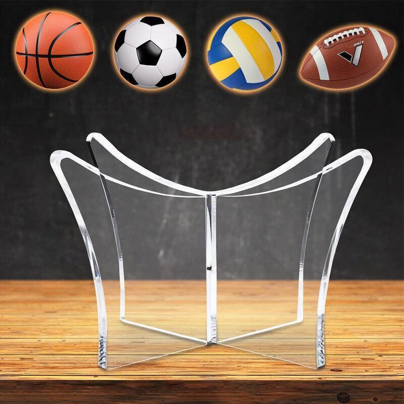 12Cm Clear Acrylic Ball Stand Holder Display Rugby Basketball Football Soccer V528-BALLSTANDHOLDER-412704
