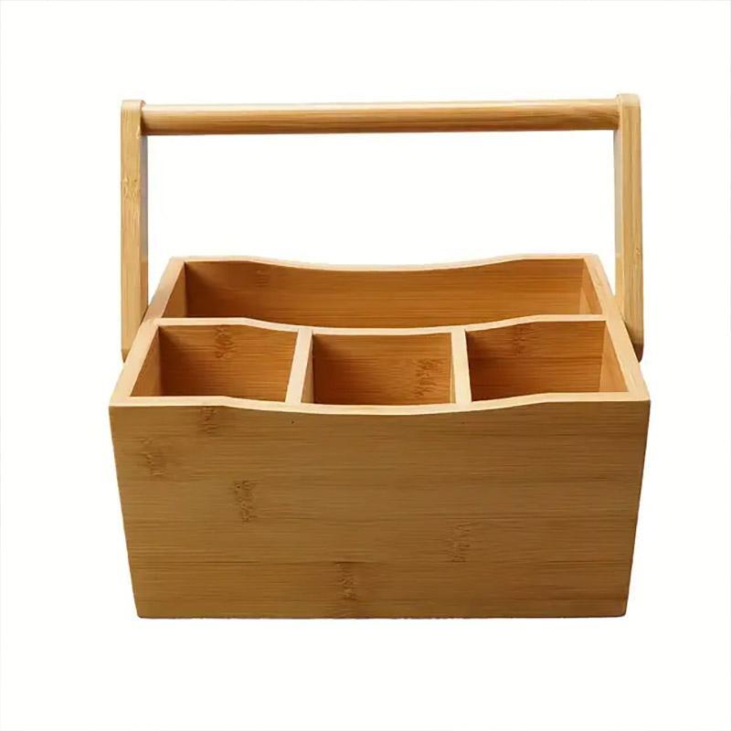 Portable Bamboo Storage Box Fruit Basket Organizer Multi Purpose Storage Basket V528-BAMBOO-434945