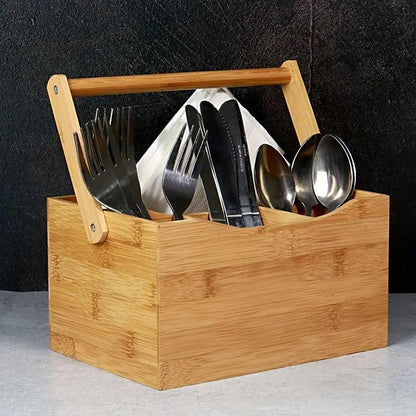 Portable Bamboo Storage Box Fruit Basket Organizer Multi Purpose Storage Basket V528-BAMBOO-434945