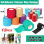 12 Pack Self Adhesive Cohesive Wrap Bandage for Pets and Everyday Protection - 12PCS(10CM*4.5M) V528-BANDAGE-10CM-4-5M-12PCS-65830