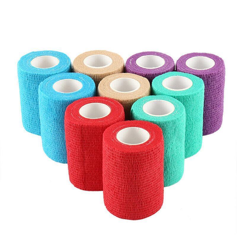 12 Pack Self Adhesive Cohesive Wrap Bandage for Pets and Everyday Protection - 12PCS(5CM*4.5M) V528-BANDAGE-5CM-4-5M-12PCS-71134