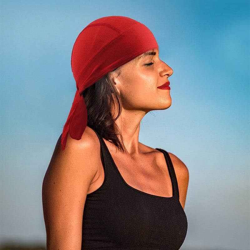 Durag Bandanna Cap Cycling Head Wraps Skull Cap Scarves Caps Motorcycle Sports - Blue V528-BANDANNACAP-BLUE-811048