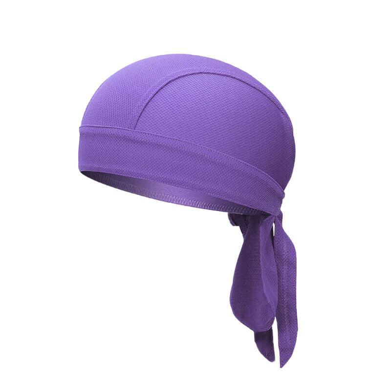 Durag Bandanna Cap Cycling Head Wraps Skull Cap Scarves Caps Motorcycle Sports - Blue V528-BANDANNACAP-BLUE-811048