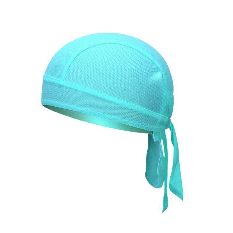 Durag Bandanna Cap Cycling Head Wraps Skull Cap Scarves Caps Motorcycle Sports - Blue V528-BANDANNACAP-BLUE-811048