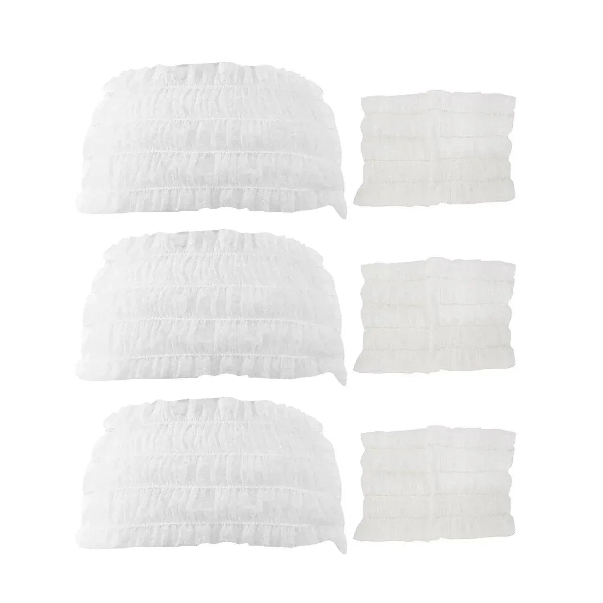100 Beauty Salon Care Non-woven Hair Band White Edge Band Disposable Hair Net V528-BANDEAU-100PCS-656662