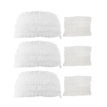 100 Beauty Salon Care Non-woven Hair Band White Edge Band Disposable Hair Net V528-BANDEAU-100PCS-656662