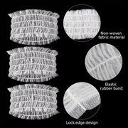 100 Beauty Salon Care Non-woven Hair Band White Edge Band Disposable Hair Net V528-BANDEAU-100PCS-656662
