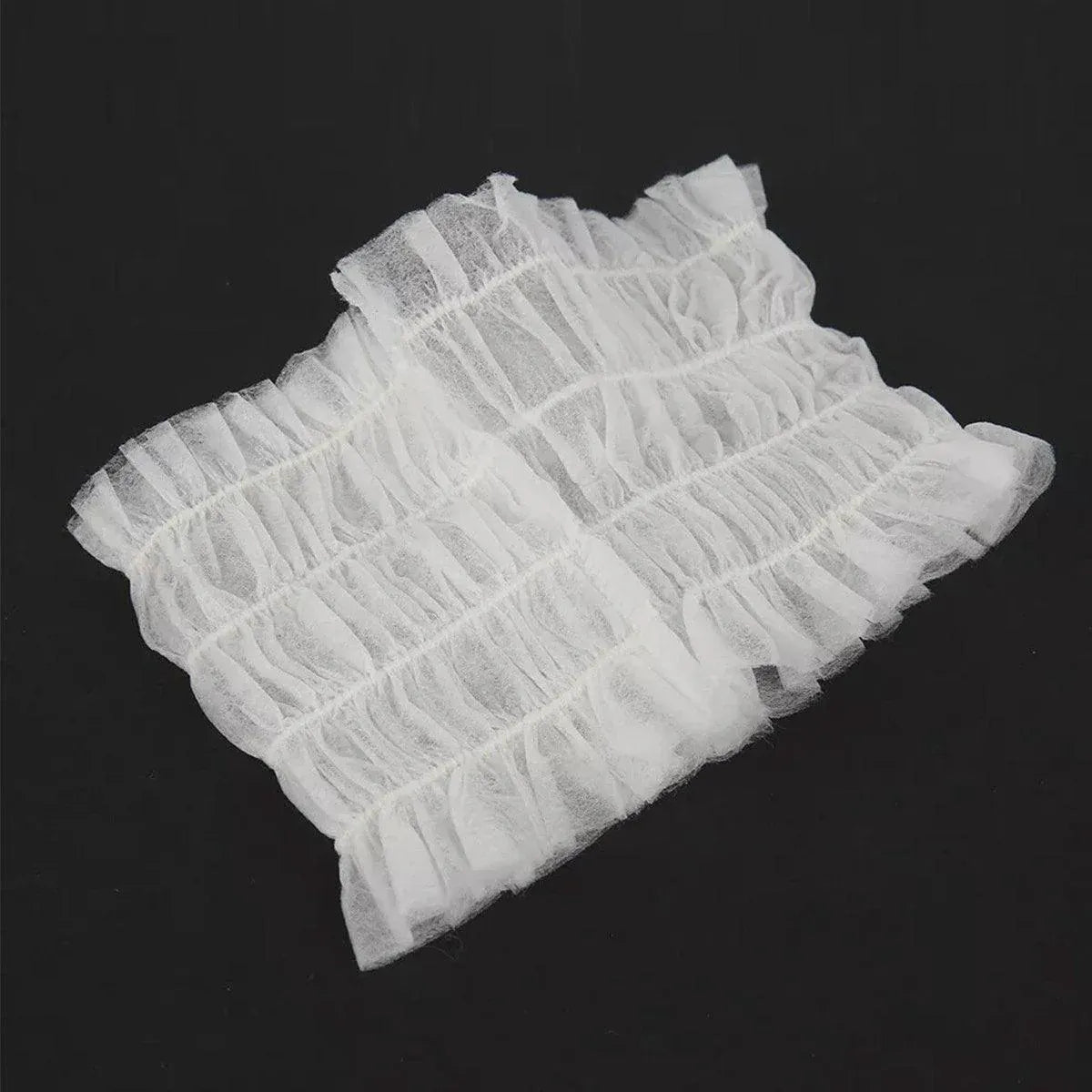 100 Beauty Salon Care Non-woven Hair Band White Edge Band Disposable Hair Net V528-BANDEAU-100PCS-656662