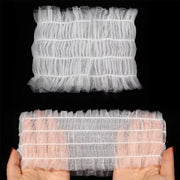 100 Beauty Salon Care Non-woven Hair Band White Edge Band Disposable Hair Net V528-BANDEAU-100PCS-656662
