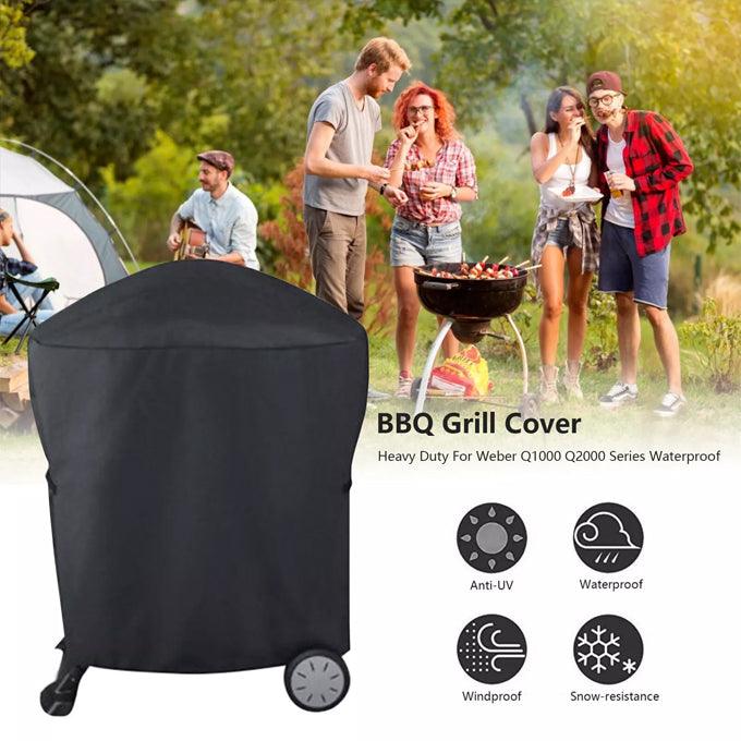 Cart Grill Cover Waterproof Protector For Weber Q200 Series 7113 Bbq Black Au V528-BARBECUE-85351