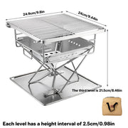 Camping Stainless Steel Collapsible Barbecue Grill Portable Outdoor BBQ Grill V528-BARBECUE-GRILL-479087