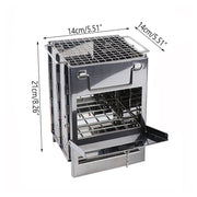 Outdoor Camping Mini Folding Wood Burning Stove Picnic Stainless Steel BBQ Grill V528-BARBECUE-GRILL-772411