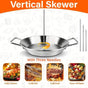 Stainless Steel Vertical Skewer Grill Pan Barbecue Kebab Rack Grill Cooking Tool V528-BARBECUE-POT-13IN-729112