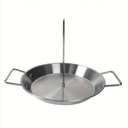 Stainless Steel Vertical Skewer Grill Pan Barbecue Kebab Rack Grill Cooking Tool V528-BARBECUE-POT-13IN-729112