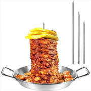 Stainless Steel Vertical Skewer Grill Pan Barbecue Kebab Rack Grill Cooking Tool V528-BARBECUE-POT-13IN-729112