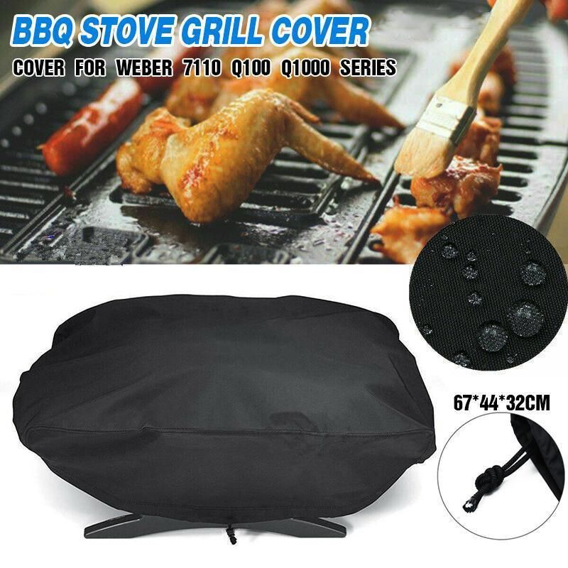 Waterproof BBQ Grill Cover for Weber Q100 Q1000 Series 67x44x32cm V528-BARBECUEGRILLCOVER-963181