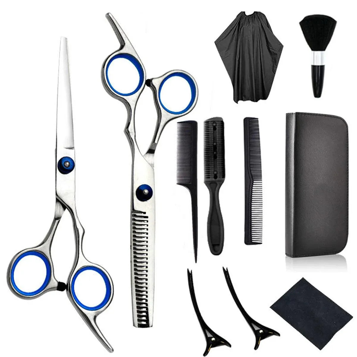 11pcs Hair Cutting Scissors Set Professional Hairdressing Scissors Barber Tools V528-BARBER-11PCS-269230