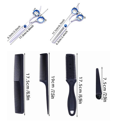 11pcs Hair Cutting Scissors Set Professional Hairdressing Scissors Barber Tools V528-BARBER-11PCS-269230