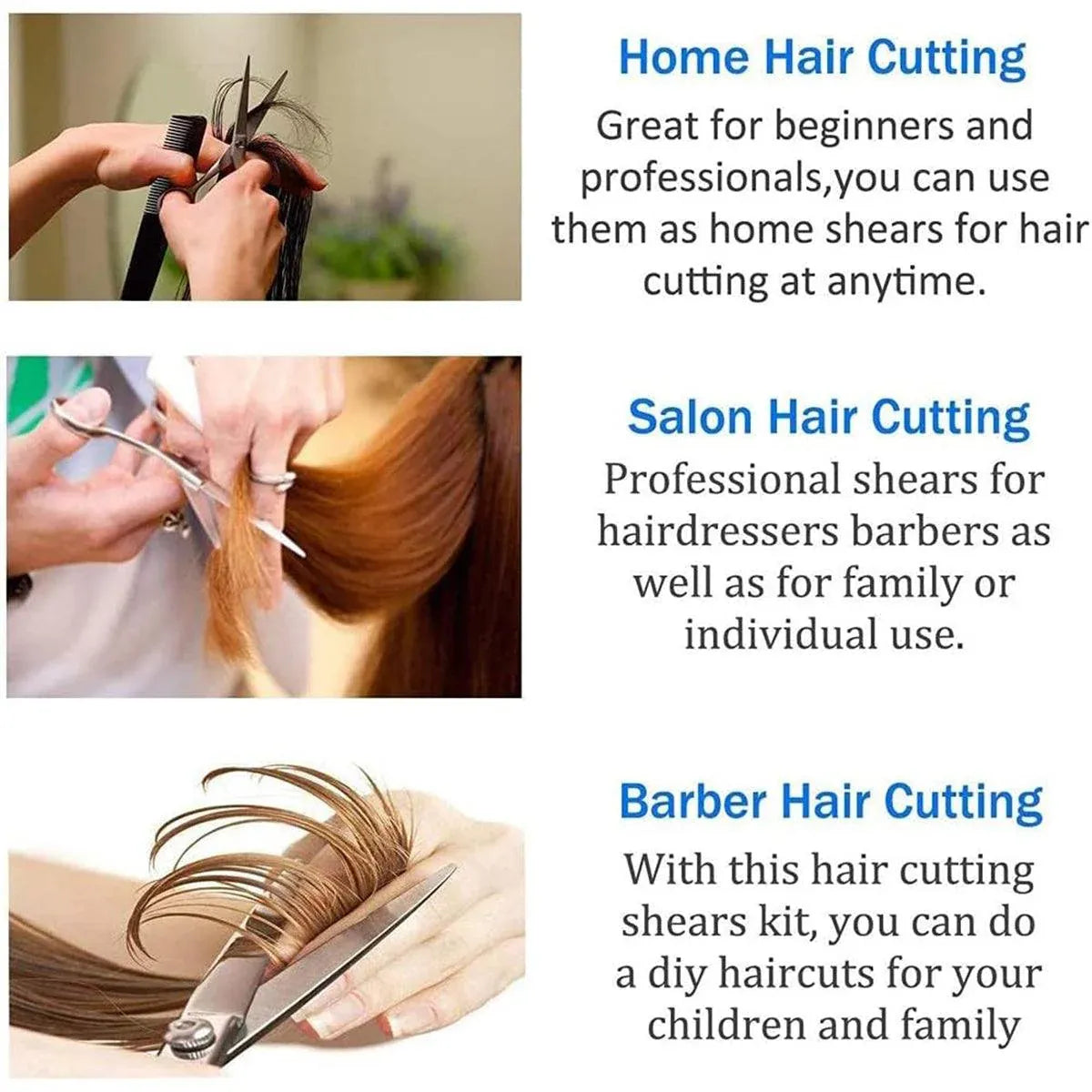 11pcs Hair Cutting Scissors Set Professional Hairdressing Scissors Barber Tools V528-BARBER-11PCS-269230