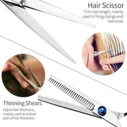 11pcs Hair Cutting Scissors Set Professional Hairdressing Scissors Barber Tools V528-BARBER-11PCS-269230