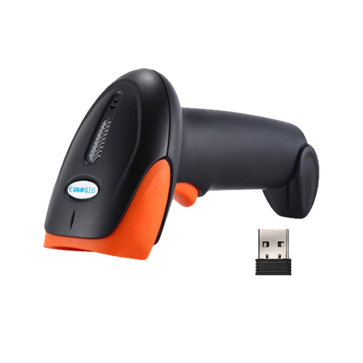 Wireless Barcode Scanner 2D QR Code Handheld Reader for Supermarket Warehouse V528-BARCODE-SCANNER-ORANGE-912945