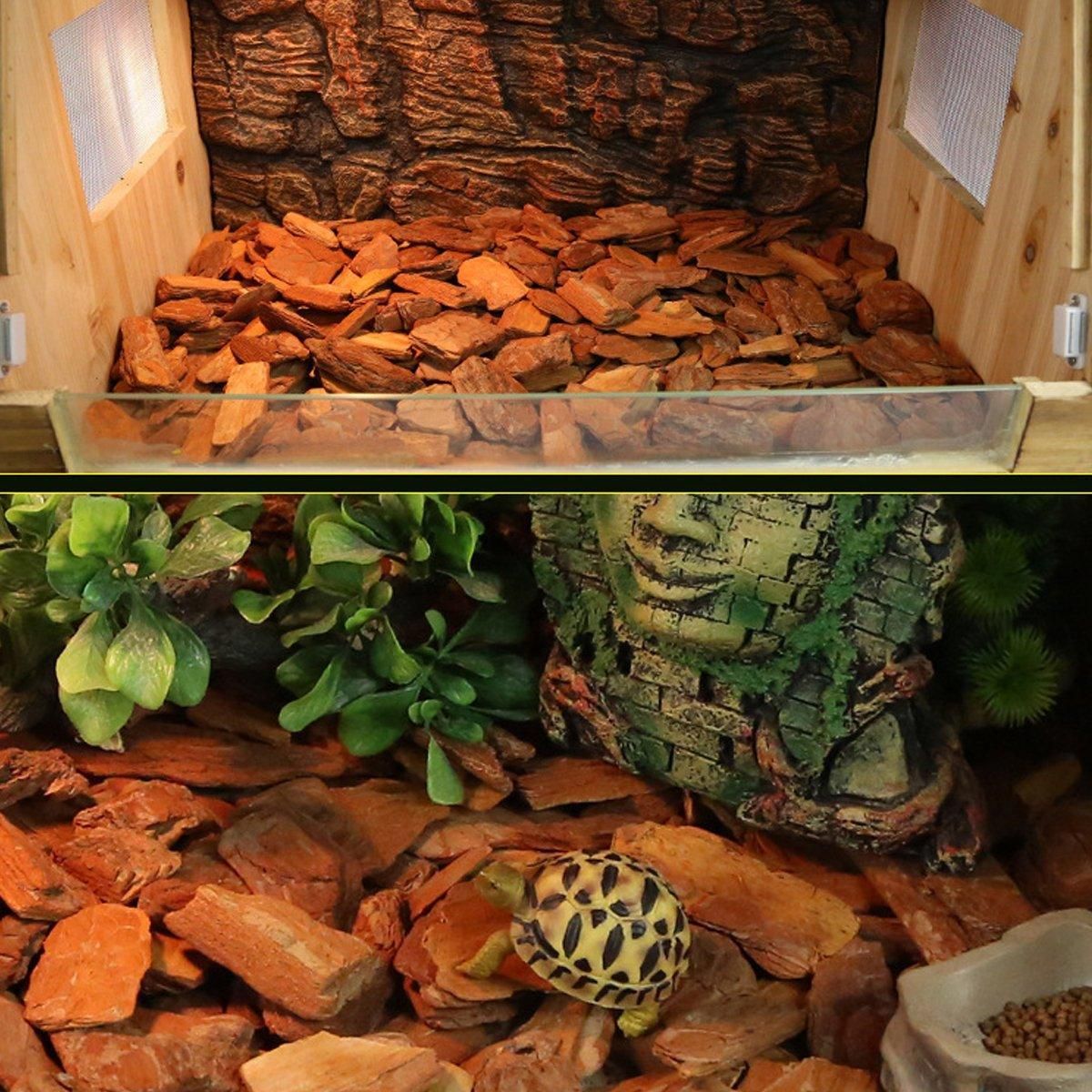 Reptile Bedding Substrate for Lizard Snake Tortoise Natural Bark Material - Small 650g V528-BARK-PARTICLE-S-832929