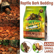 Reptile Bedding Substrate for Lizard Snake Tortoise Natural Bark Material - Small 650g V528-BARK-PARTICLE-S-832929