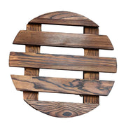 Wooden Round Universal Wheel Planter Base Tray Mobile Planter Stand for Garden V528-BASE-30-30-404922