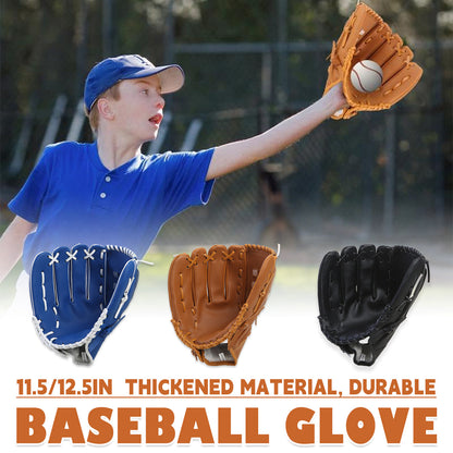 Baseball Glove Thickened Softball Glove Pitcher Mitt Sports Training Outdoor - Blue - 11.5in V528-BASEBALL-GLOVE-BLUE-115INCH-804789