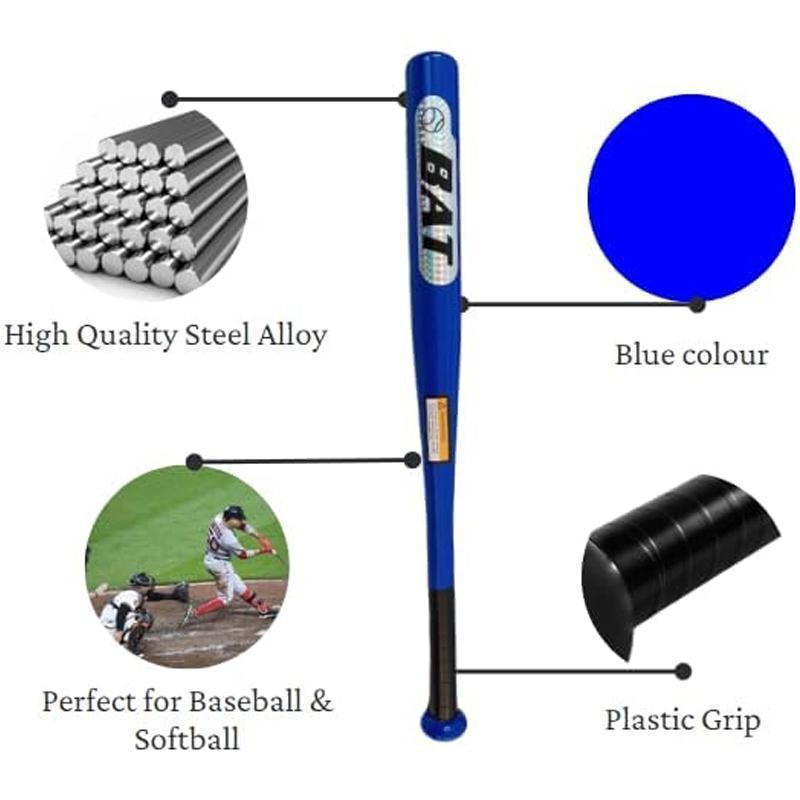 25inch 63CM Alloy Steel Metal Baseball Bat Racket 4 Colours - Blue V528-BASEBALLBAT-BLUE-25IN-472799
