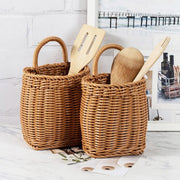 Vintage Wall Hanging Basket Kitchen Storage Basket Small Flower Basket Organizer - 12cm V528-BASKET-12CM-337689
