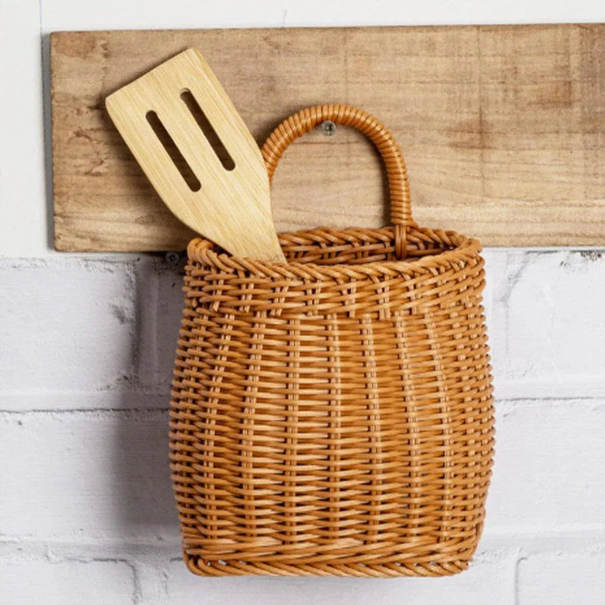 Vintage Wall Hanging Basket Kitchen Storage Basket Small Flower Basket Organizer - 12cm V528-BASKET-12CM-337689