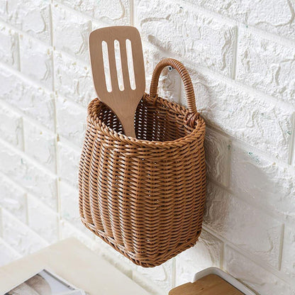 Vintage Wall Hanging Basket Kitchen Storage Basket Small Flower Basket Organizer - 15cm V528-BASKET-15CM-748469