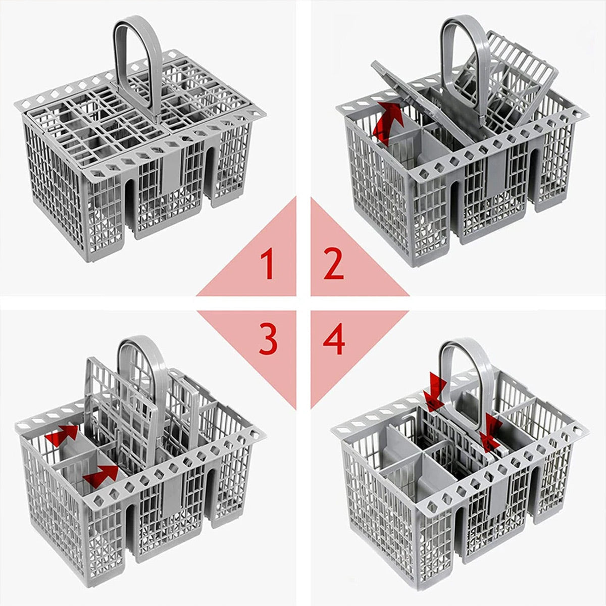 Multifunctional Dishwasher Basket Accessories Fit Hotpoint Indesit Knife And Fork Storage Basket V528-BASKET-220378