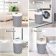 82L Large Capacity Laundry Basket for Dirty Clothes Toy Storage and Organizing - Black V528-BASKET-BLACK-451413