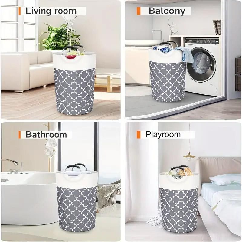82L Large Capacity Laundry Basket for Dirty Clothes Toy Storage and Organizing - Black V528-BASKET-BLACK-451413