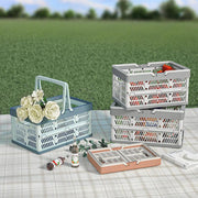 Foldable Portable Picnic Basket Lightweight Storage Basket for Outdoor Use - Blue V528-BASKET-BLUE-196182