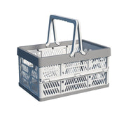 Foldable Portable Picnic Basket Lightweight Storage Basket for Outdoor Use - Blue V528-BASKET-BLUE-196182
