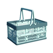 Foldable Portable Picnic Basket Lightweight Storage Basket for Outdoor Use - Blue V528-BASKET-BLUE-196182